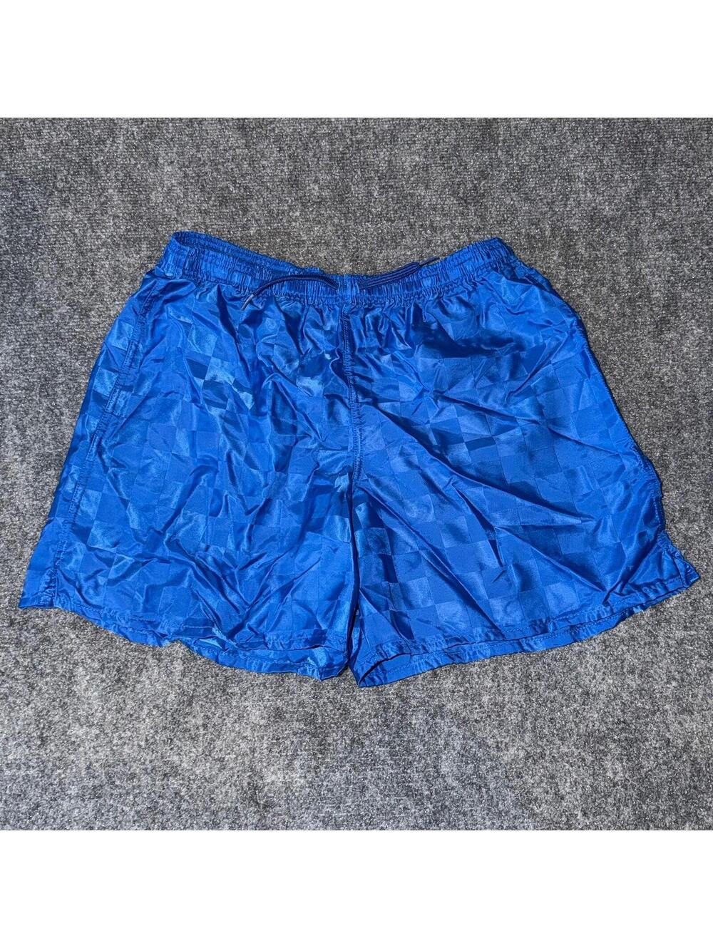 DSG Checkered Blue Dazzle Shorts Volley Shorts Mens SM Vtg y2k 90s Rare
